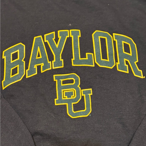 Champion Black Green and Yellow Baylor Crewneck University Sweater - Picture 2 of 6